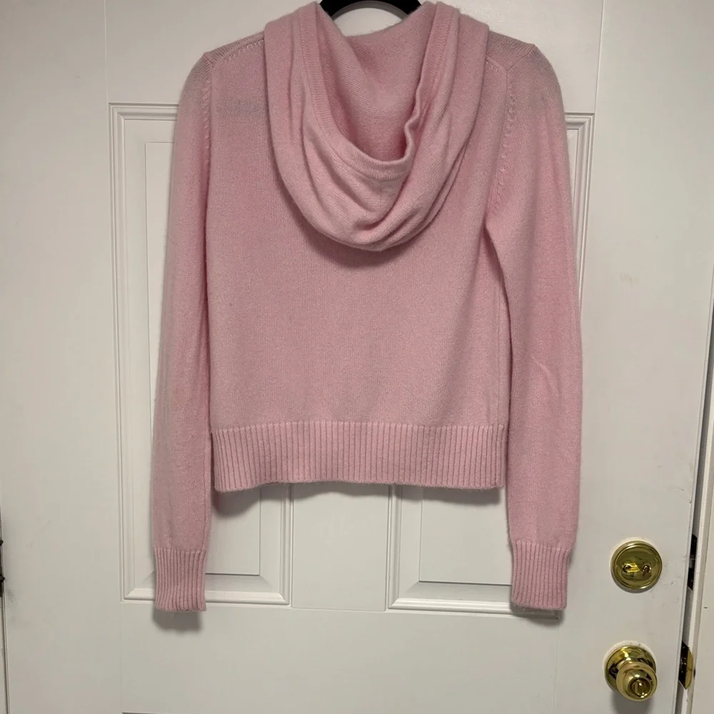 Aritzia Light Pink Zip-Front Hooded Cardigan - Picture 6 of 12